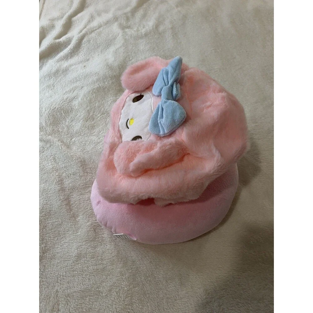 Sanrio My Melody Hooded Travel Neck Pillow Convertible Plush Pink Cute Kawaii